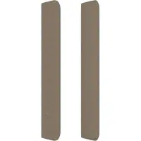 vidaXL Hoofdbord met randen 163x16x118/128 cm stof taupe