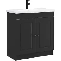 vidaXL Badkamermeubel Set Zwart 78,5 x 37,5 x 81 cm Bewerkt hout