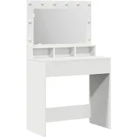 vidaXL Kaptafel Wit 78,5 x 41 x 135 cm Bewerkt hout