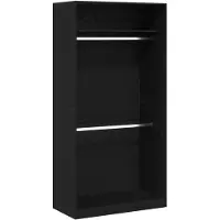 vidaXL Kledingkast Zwart Eiken 100 x 50 x 200 cm Bewerkt hout
