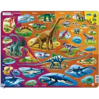 Larsen Puzzle Maxi L'histoire naturelle de la période Trias jusqu'à aujourd'hui (en français) - 85 pièces