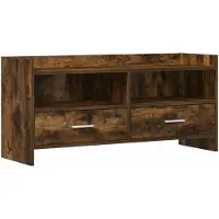 vidaXL TV Kast 100 x 33 x 47 cm Gerookt eiken Bewerkt hout