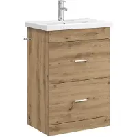 vidaXL Badkamermeubel Set Artisanaal eiken 61 x 40 x 84,5 cm