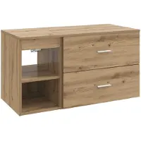 vidaXL Badkamermeubel Set 2 st Artisanaal eiken Bewerkt hout