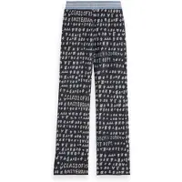 Scotch & Soda Girl Straight-leg Jacquard Sweatpants Charcoal Art Maat: 12 | Pyjama's Outlet | kids | Zwart