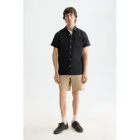 Scotch & Soda Core Linen Shirt Black Size: S | Casual Shirts Outlet | Heren | Zwart
