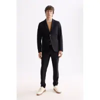 Scotch & Soda Core - Unconstructed Peak Lapel Cool-wool Blazer Black Size: M | Blazers Outlet | Heren | Zwart