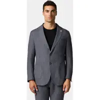 Brooks Brothers Linen Single-breasted Blazer Dark Grey Maat: 42 | Blazers Outlet | Heren | Grijs