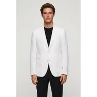 Brooks Brothers Jacket Regular Lining Linen White Maat: 48 | Blazers Outlet | Heren | Wit