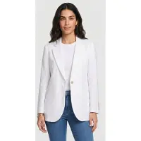 Brooks Brothers Irish Linen Single-breasted Blazer White Maat: XXL | Blazers Outlet | Dames | Wit