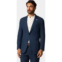 Brooks Brothers Linen Single-breasted Blazer Dark Navy Maat: 42 | Blazers Outlet | Heren | Blauw