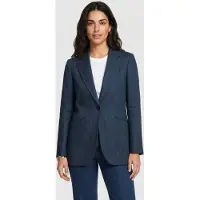 Brooks Brothers Jacket Linen Blue Maat: S | Blazers Outlet | Dames | Blauw