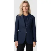 Brooks Brothers Irish Linen Single-breasted Blazer Indigo Maat: S | Blazers Outlet | Dames | Blauw