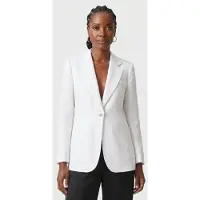 Brooks Brothers Jacket Linen White Maat: XXL | Blazers Outlet | Dames | Wit