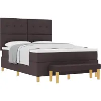 vidaXL Boxspringbed met kussens, donkerbruin, 200 x 140 cm, gestoffeerd