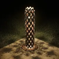 Slamp Tuinpadverlichting Charlotte, bruin / roest, Roestvrij staal, Design, Tuinpad verlichting