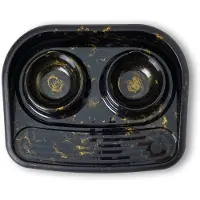 Savic butler voerbak en drinkbak met plateau marble zwart / goud 45x36x8 cm 2x300 ml