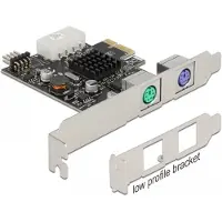 DeLOCK PCI Express x1 Card to 2 x PS/2 and USB Pin Header - Low Profile Form Factor