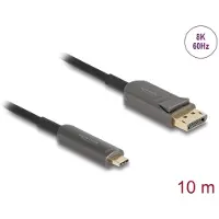 DeLOCK Active Optical Cable USB Type-C to DisplayPort 8K 60 Hz 40 Gbps 10 m
