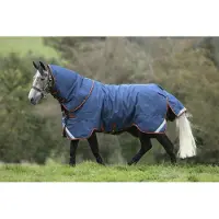 Horseware Tech Duo Bundel Denim Blauw/Oranje 115-165