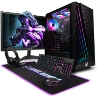 VIBOX Gaming PC Set - Ryzen 3 3200G - Onboard Videokaart - 16GB RAM - 1TB SSD - Windows 11 - WiFi 6 + Bluetooth 5.4 - 22" Monitor + Accessoires
