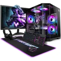 VIBOX Gaming PC Set - Ryzen 5 5500 - RTX 3050 - 16GB RAM - 500GB SSD - Windows 11 - WiFi 6 + Bluetooth 5.4 - 23" Monitor + Accessoires
