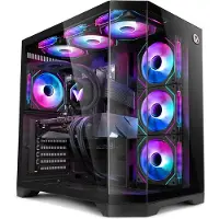 VIBOX Gaming PC - Ryzen 7 9800X3D - RX 9070 XT - 32GB DDR5 RAM - 1TB SSD - Windows 11 - WiFi 6 + Bluetooth 5.4 - Waterkoeling