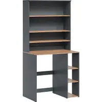 Vicco wasmachinekast Viktor, Antraciet/Goudkleurig Eiken, 93.6 x 88.2 cm 2 delen met plank