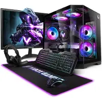 VIBOX Gaming PC Set - Intel i7 12700KF - RTX 5060 Ti - 16GB RAM - 1TB SSD - Windows 11 - WiFi 6 + Bluetooth 5.4 - 23" Monitor + Accessoires