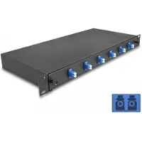 HQ Products 19″ Optical Fiber Splice Box 6 x LC Duplex OS2 1U complete assembled