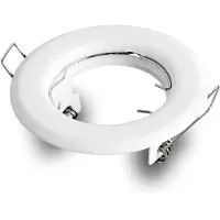 RADAM Kwazar Luminaire - GU10 inbouwframe - inbouwspotframe - voor LED-inbouwspots max. 50 W - rond, van aluminium, voor plafond - voor woonkamer, keuken, hal, werkkamer - RIK15 Wit
