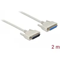 DeLOCK Serial Cable D-Sub 25 male to female 2 m
