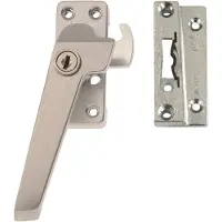 Axa Raamsluiting met nok cilindersluiting links opbouw F1 mat 3319-61-11/GE