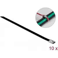 DeLOCK Stainless Steel Cable Ties L 500 x W 7.9 mm black 10 pieces