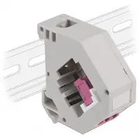 DeLOCK DIN rail Adapter with Keystone LC Duplex female to LC Duplex female violet