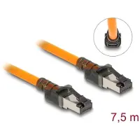DeLOCK RJ45 Network Cable with USB Type-C port finder function Self Tracing Cat.6A S/FTP 7.5 m orange