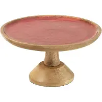 J-Line Cake bord mango hout roze