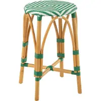 J-Line barkruk Live - rotan/kunststof - naturel/groen