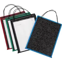 Eichner "Robuuste" besteltas, geschikt voor DIN A4, verstevigde naden, kartonnen rug, groen, 10 stuks