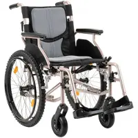 Multimotion M10 lichtgewicht rolstoel met mountainbike luchtbanden - In hoogte verstelbare handvatten - Champagne - Zitbreedte 45 cm