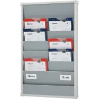 Eichner werkplaatsplanner, 2-baans, 6 rails, voor maximaal 12 A4-bestelvakken, B 554 x H 900 mm, kunststof, grijs