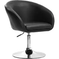 Happyment Barkruk Nero Deluxe - Industrial - Zwart - Barkrukken set van 1 - Barstoel Kruk - Barstoelen met rugleuning - Keukenstoel - In hoogte verstelbaar - Kunstleer