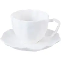 Bricard Angles Koffieset - 12-delig - Wit - 225ml - Porselein - Koffiekopjes