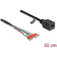 DeLOCK 88005 RJ45 Netwerkkabel, patchkabel CAT 5e 0.50 m Zwart 1 stuk(s)
