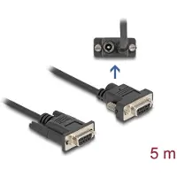 DeLOCK Serial Cable RS-232 D-Sub9 female to D-Sub9 female Power Connection at Pin 9 5 m