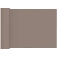 vidaXL Balkon Privacy Scherm 1,5 x 15 m Stof met PU-coating Taupe