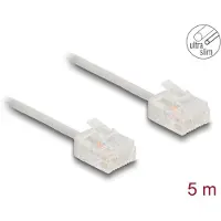 DeLOCK RJ45 Network Cable Cat.6 UTP Ultra Slim 5 m grey with short plugs