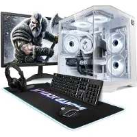 VIBOX Gaming PC Set - Ryzen 7 5700X - RTX 5060 - 16GB RAM - 1TB SSD - Windows 11 - WiFi 6 + Bluetooth 5.4 - 23" Monitor + Accessoires