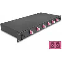 DeLOCK 19″ Optical Fiber Splice Box 6 x LC Duplex OM4 1U complete assembled