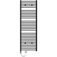 LuxeBath Elektrische badkamerradiator met verwarmingselement 1200W 600x1800 mm antraciet recht met zijaansluiting